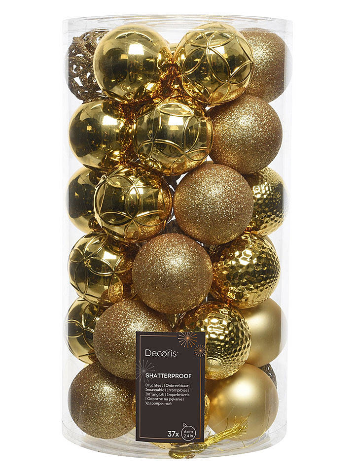 Kaeming Christbaumkugeln in Gold - 37 Stück - onesize