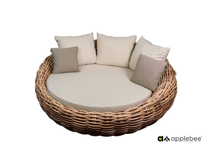 Apple Bee Cocoon Daybed 220 Aluminium /Bouclé Cream