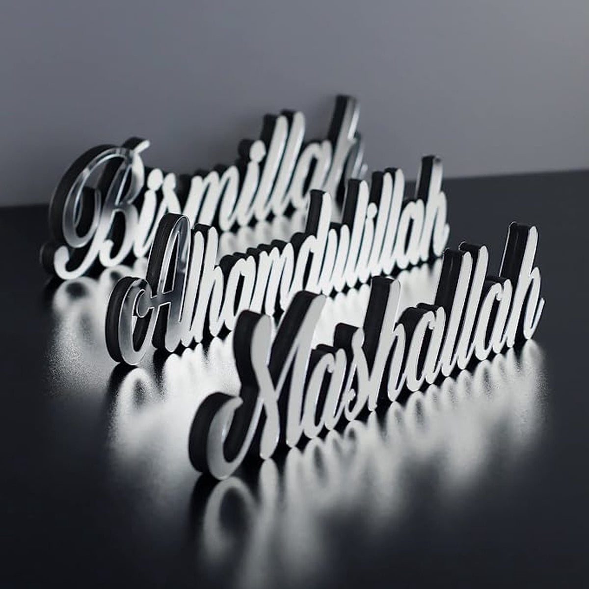 Set van 3 Islamitische Decoratie Bismillah Alhamdulillah Mashallah - Ramadan en Eid Decoratie