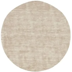 Teppich La Belle aus Viskose, rundes Design, modern, Beige, Ø 250 cm, weiche Haptik