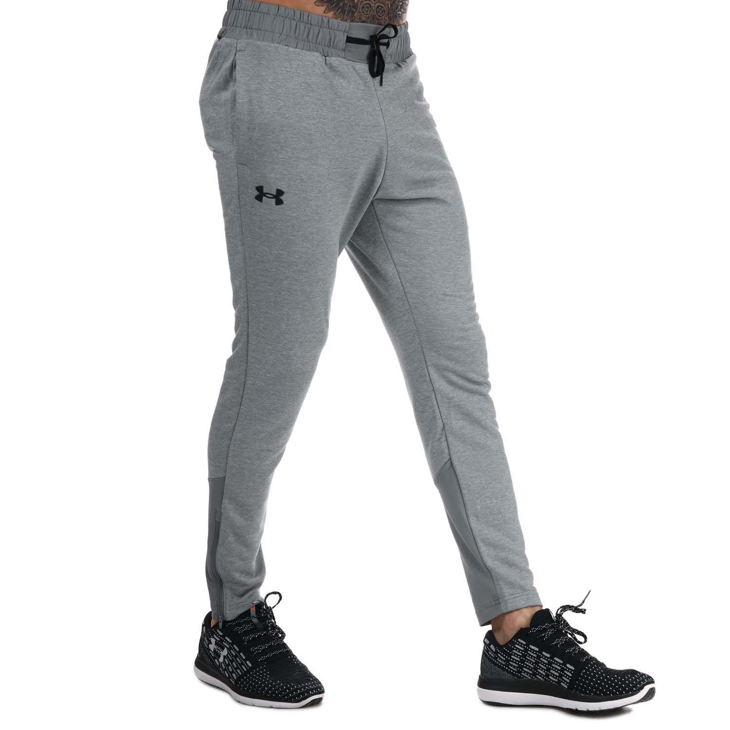 Under Armour UA Armour badstof broek voor heren, gemêleerd grijs
