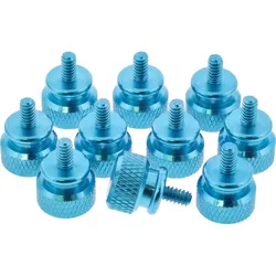 InLine Rändelschrauben für Gehäuse, Alu, blau, 10er Pack