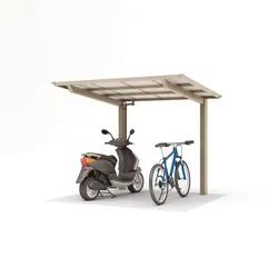 Ximax Carport Smart Port Typ 60 Mini 253 x 209 cm-Edelstahl-Look