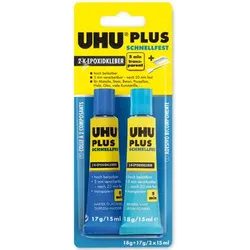 plus Schnellfest 2-K Klebstoff glasklar, universell einsetzbar 35gr Blister