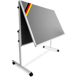 Office Marshal Moderationstafel   Grau   Doppelseitig & klappbar   Mit Rollen