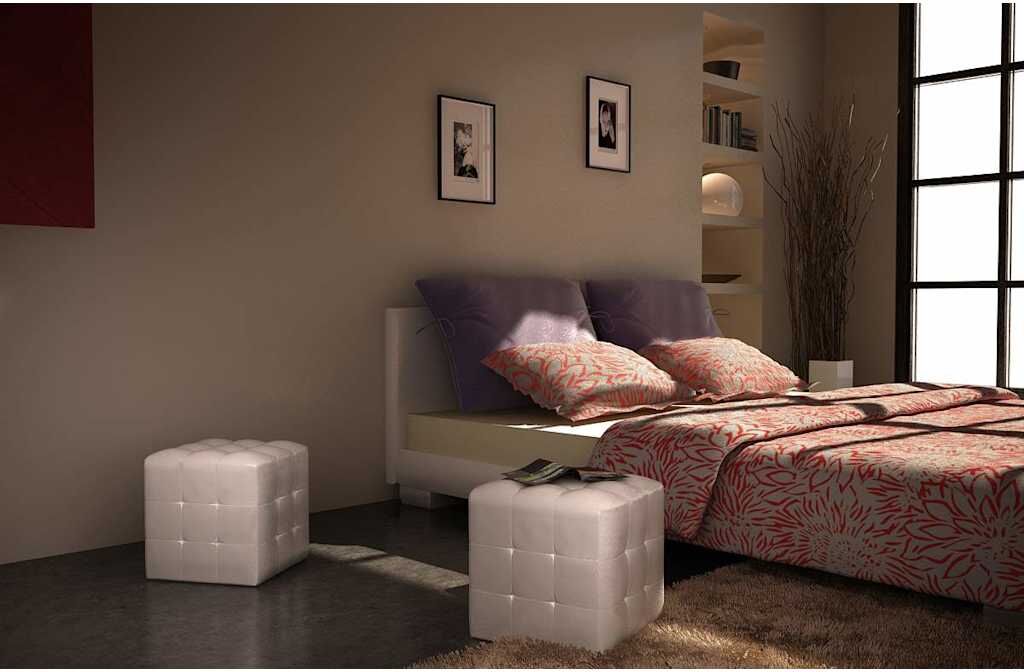 vidaXL Taburetes cubo blancos Blanco