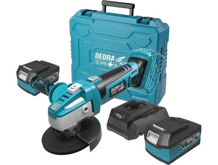 Set D'outils En Coffret Dedra Sas+All Case Ded7030A06\, Meuleuse D'angle\, Deux Batteries 4Ah\, Chargeur
