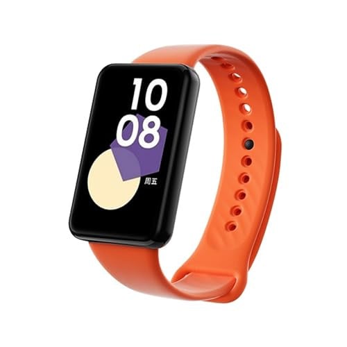 Wigento Horlogeband voor Honor Band 9, TPU, Oranje met zwarte gesp