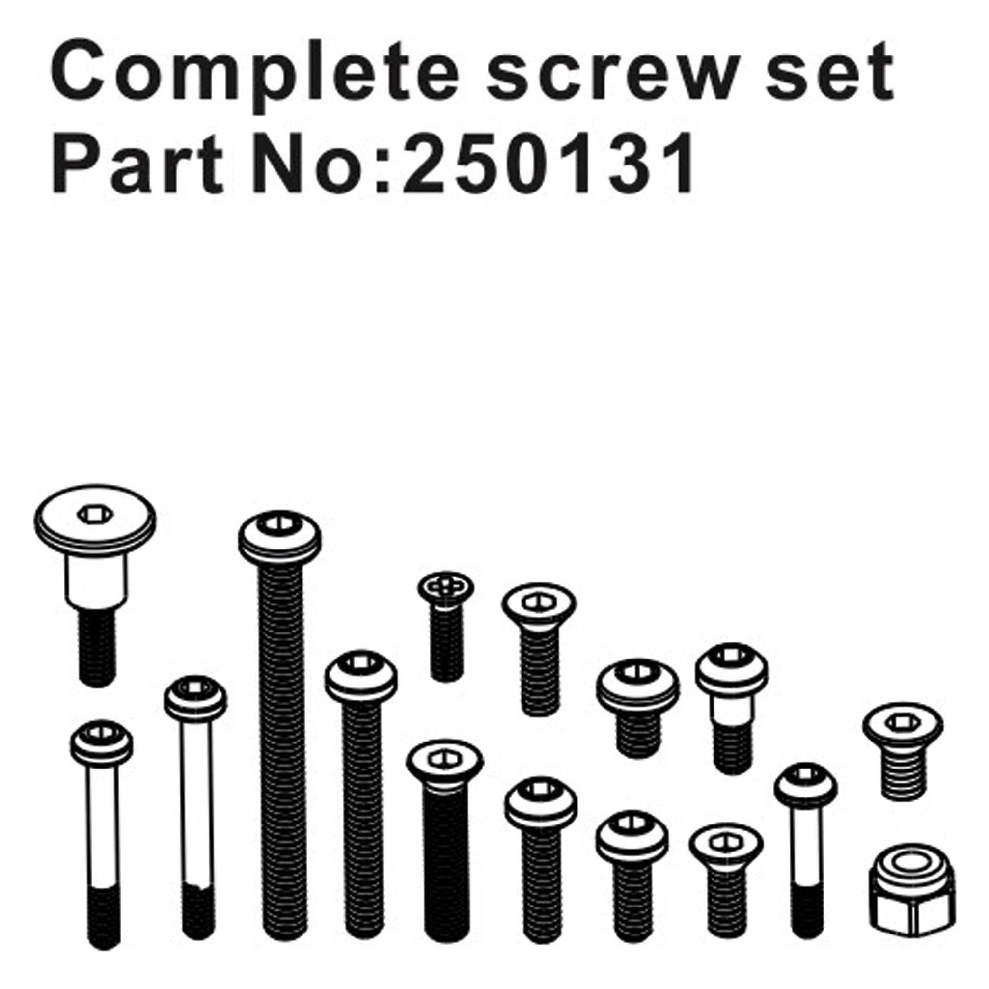 Hobby Plus RC Complete Screw Set (HBP250131)