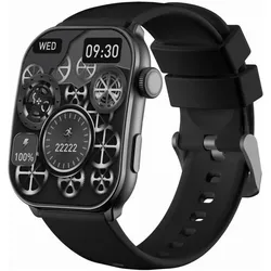 Gravity Smartwatch Męski GT28-1 Pasek + Bransoleta Czarny (50 mm, ohne SIM), Smartwatch