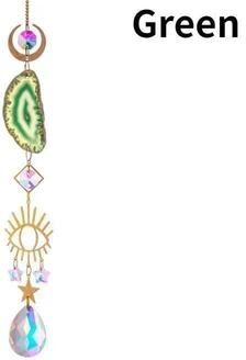 Inspired Finds Sun And Moon Crystal Suncatcher Hanging Prism Rainbow Window Ornament green