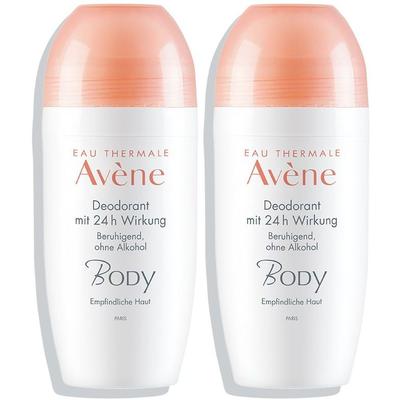 Avene Body Deodorant 24H x2 2x50 ml Roller