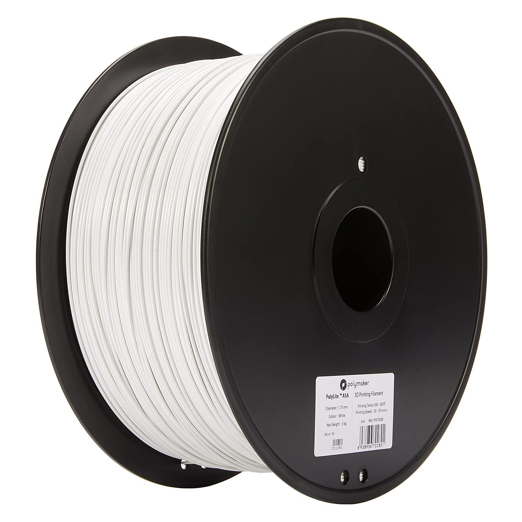 Polymaker PolyLite ASA Schwarz 1,75 mm 3.000 g (ASA, 3000 g, 1.75 mm) (70279)