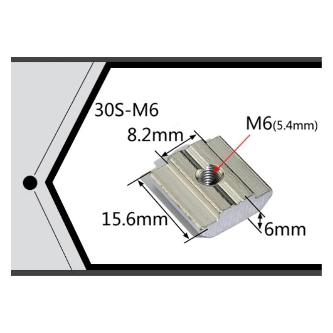 Jonnesway Sliding matrix for 3D printer 30mm, thread M6 (Ersatzteile) (DHA0960)