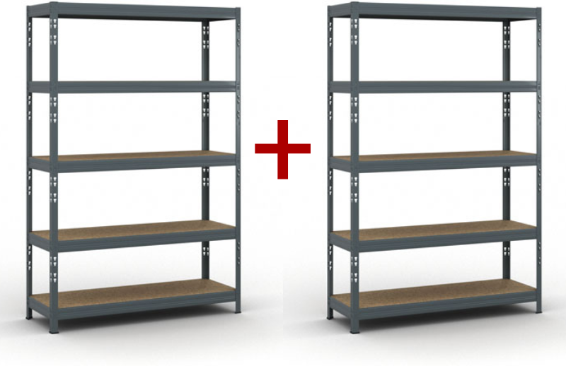 B2B Partner Fachbodenregal 1+1 GRATIS, 1786x1200x400 mm, Traglast 280 kg
