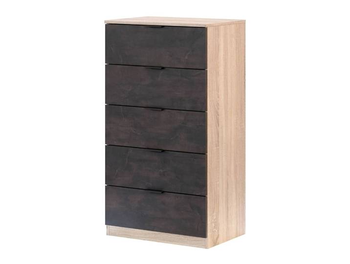 Commode effet bois beige, anthracite 60x40 cm