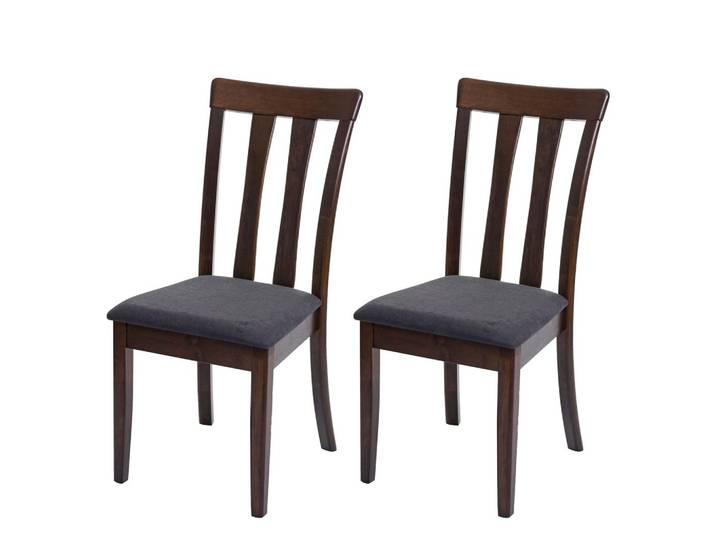 ESSZIMMERSTUHL Anthrazit, Dunkelbraun 2er-Set
