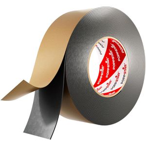 Poppstar Dichtungsband 1010254 doppelseitiges Butylband, selbstverschweißend, wasserdicht, schwarz, 50mm x 10m