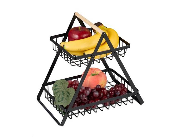 Relaxdays Obstkorb Etagere 2-stöckig