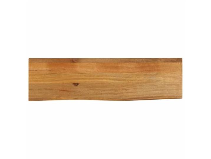 HKPWRBFG Tischplatte Massivholz Mangoholz Baumkante 110x40x3.8 cm Braun Rustikale Naturkante, Individualität durch Maserung, Vielseitig kombinierbar