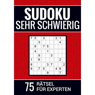 Sudoku sehr schwierig - 75 Rätsel für Experten, Taschenbuch von Sudoku Puzzlebücher, Bookmundo Direct, 978-94-036-9089-6