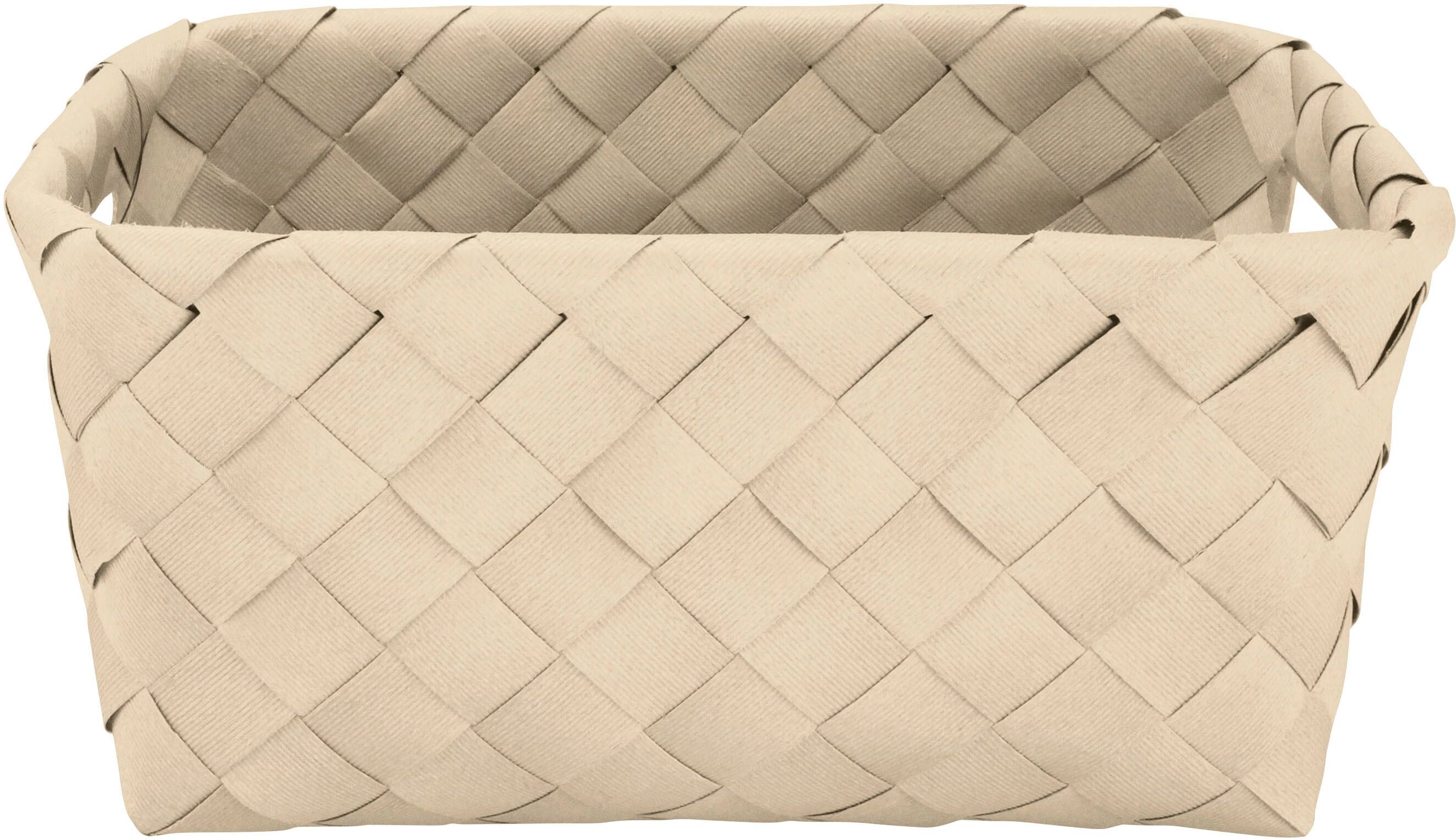 Aufbewahrungskorb KLEINE WOLKE "Aspera", beige (sandbeige), Polyethylen (PE), Aufbewahrungsboxen, Aufbewahrungskorb
