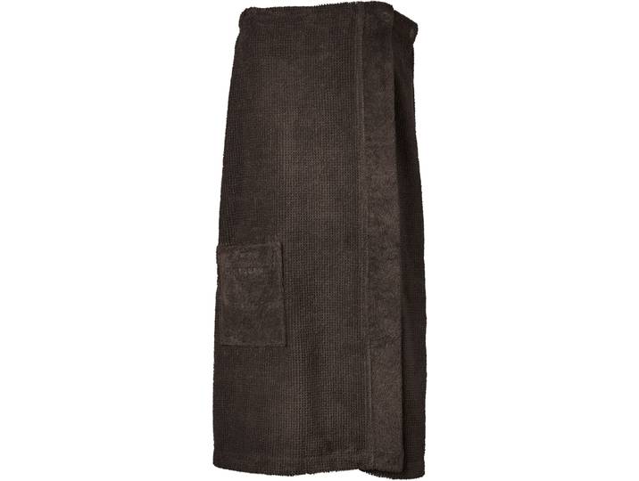 Sarong SCHIESSER Saunakilt Turin für Damen in angesagter Reiskornoptik , braun (dunkelgrau), Frottier, Hausmäntel, Sarong, OEKO-TEX MADE IN GREEN
