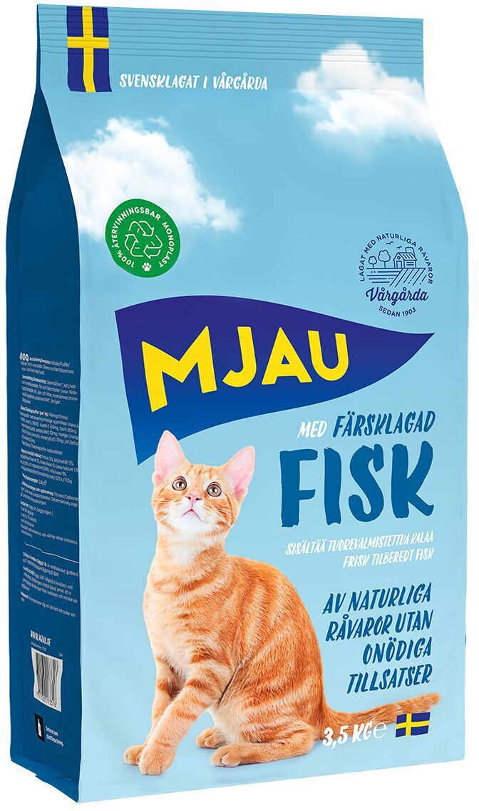 Mjau Fisk Torrfoder Till Katt