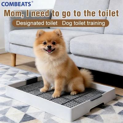 Uplifted Finds Flat Mesh Dog Potty Tray With Pee Pad Fixation Flat Mesh Dog Potty Tray With Pee Pad Fixation