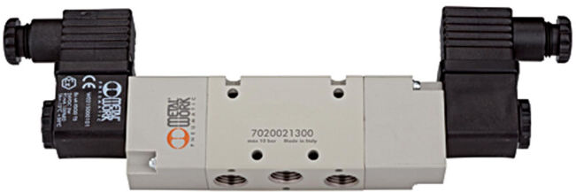 Riegler Électrovanne 5/2 voies, électropneumatique, bistable, G 1/4, 24 V CC (517.222)
