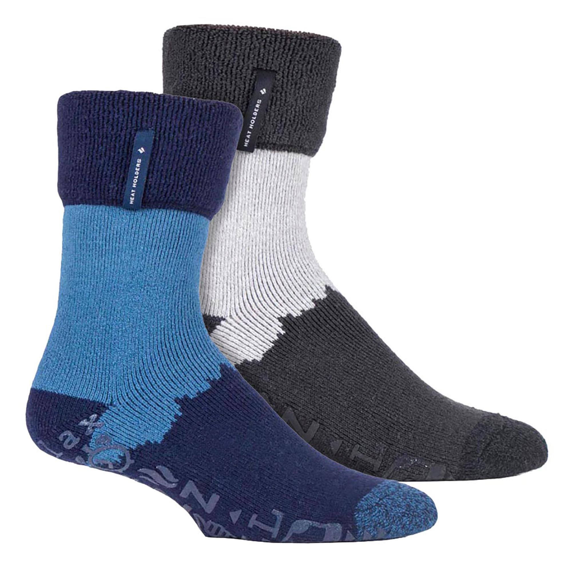 2 Paar Heren Thermische Bedd socks | Zachte Warme Gezellige Winter Lounge Sokken