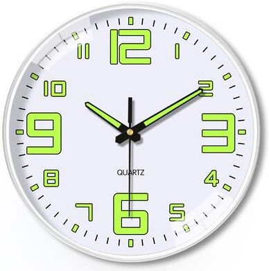 Inspire Daily Merch Stylish Silent Wall Clock Quartz Decorative Luminous Hole Free Living Room Clock b