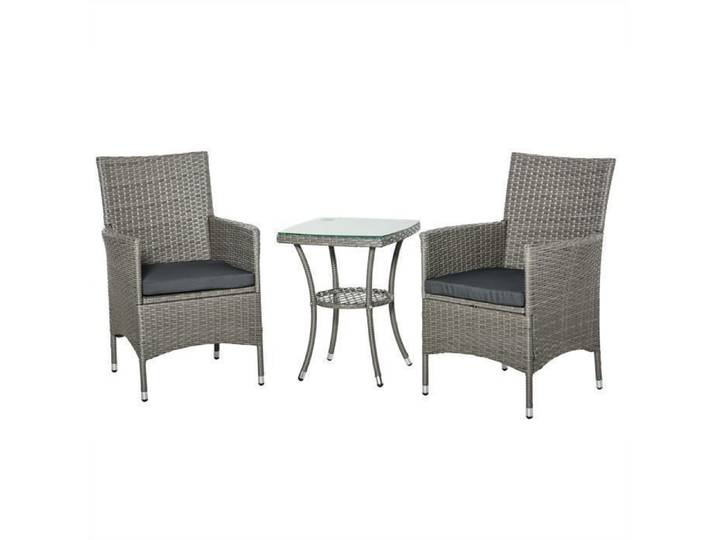Ensemble de meubles de jardin en rattan avec table de côté ensemble bistro 3 pièces Ensemble de meubles de balcon 60x58 5x89 5 cm