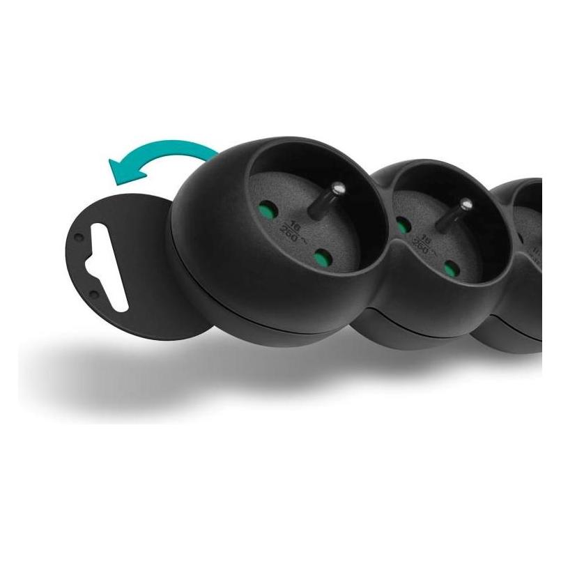 Connect IT CES-1014-BK Verlängerungskabel 230V schwarz / 1,5m / 3 Steckdosen / Schalter (1.50 m, CEE 7/3) (CES-1014-BK)