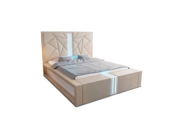 Sofa Dreams Boxspringbett Imperia Bett Kunstleder Premium Komplettbett mit LED Beleuchtung