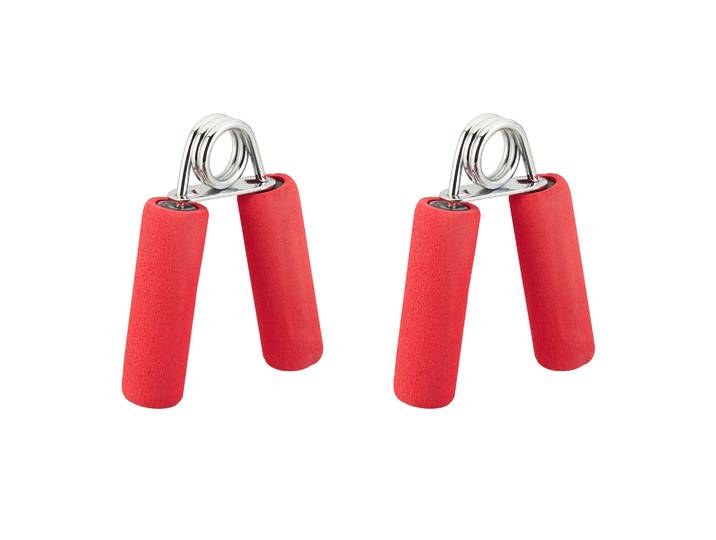 Fingertrainer 2er-Set Rot-Silber
