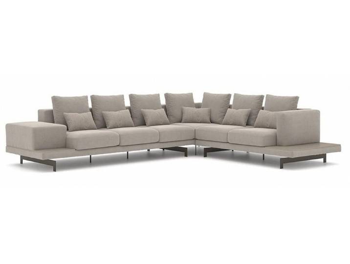 Xlmoebel Ecksofa Graues Designer-Ecksofa mit hochwertigem Polsterstoff, Ecksofa, Hergestellt in Europa