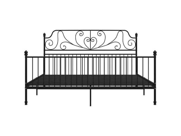 NOUVEAU Grand lit adulte - Cadre de lit - COCO - sans matelas - 2 personnes - noir métal 180x200 cm _00cpf42w