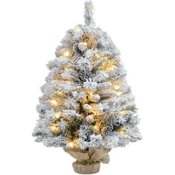 KÜNSTLICHER Weihnachtsbaum, 92 cm Christbaum mit 133 Spitzen LED-Lichterketten