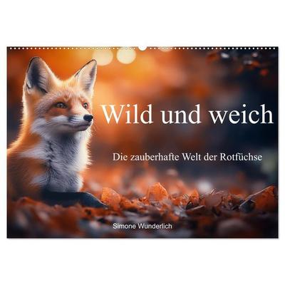 Wild und weich - Die zauberhafte Welt der Rotfüchse (Wandkalender 2027 DIN A2 quer), CALVENDO Monatskalender