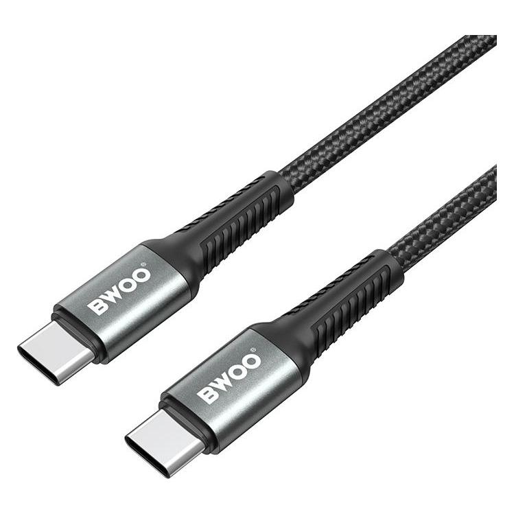 Bwoo 60W Braided USB-C to USB-C cable, 2 m (2 m, 60 W) (53805824)