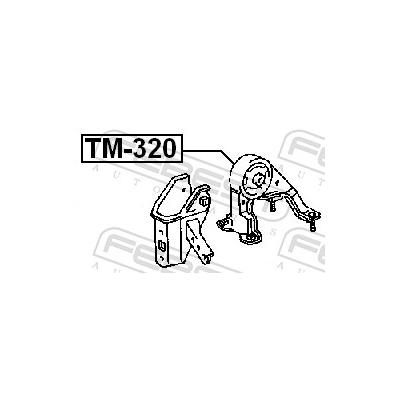 FEBEST Lagerung, Motor TM-320 hinten für TOYOTA