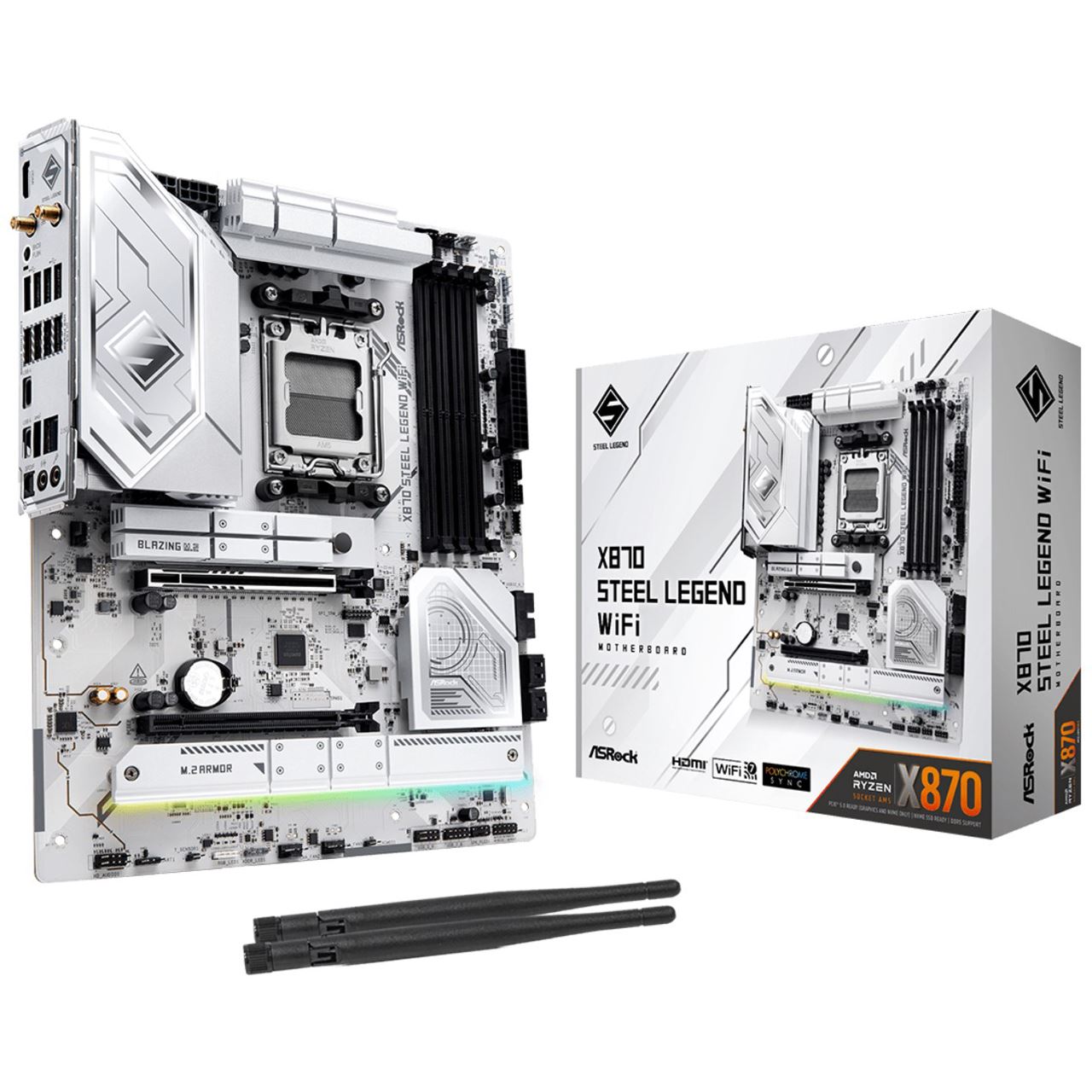 ASRock Steel Legend WiFi AMD X870 So.AM5 DDR5 ATX Retail