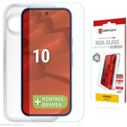 DISPLEX Real Glass + Case Google Pixel 10 Schutzglas und transparente Hülle