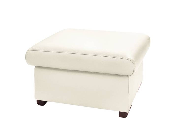 Polsterhocker Lamexa 70 x 44 x 60cm Weiß/Weiß