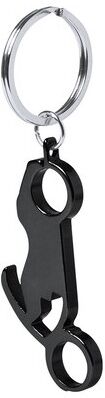 Porte-clés décapsuleur personnalisé Moto aluminium noir