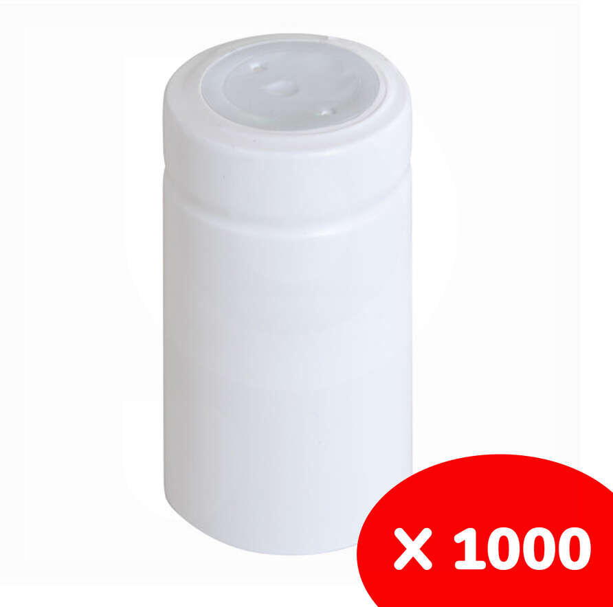 Polsinelli Capsula in PVC bianca ⌀33 (1000 pezzi)
