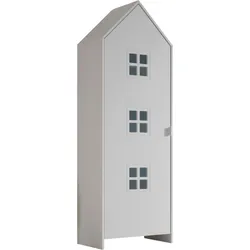 Kinderkleiderschrank Casami ca. 58x171x37 cm Weiß