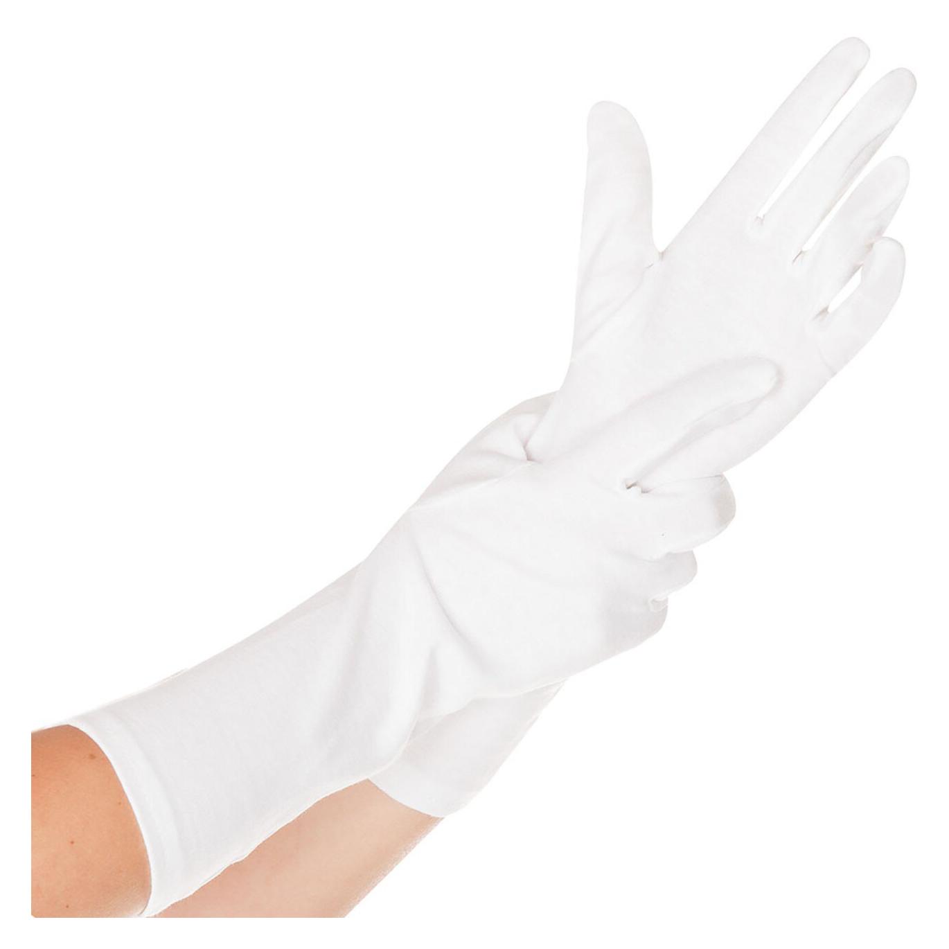 franz mensch Hygostar Baumwoll-Handschuh BLANC, weiss, 35cm Grösse L, Paar (L) (2720)