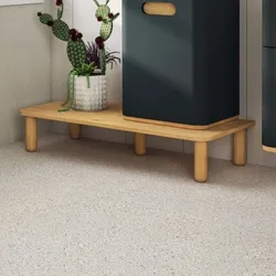 VitrA Sento Sockelplatte 60872 95 x 40 x 19 cm, Oberfläche Eiche Natur, Dekor, mit Füßen